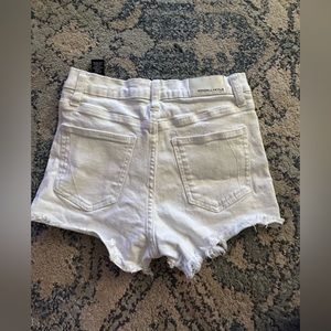 white jean shorts